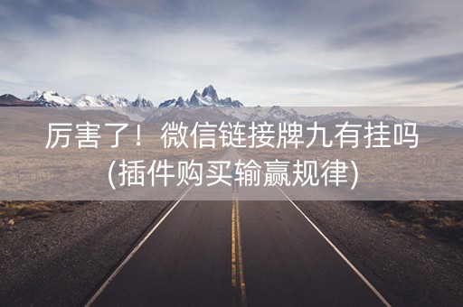 厉害了！微信链接牌九有挂吗(插件购买输赢规律)