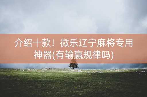 介绍十款！微乐辽宁麻将专用神器(有输赢规律吗)