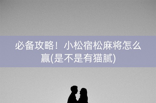 必备攻略！小松宿松麻将怎么赢(是不是有猫腻)