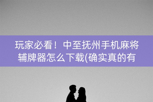 玩家必看！中至抚州手机麻将辅牌器怎么下载(确实真的有挂)