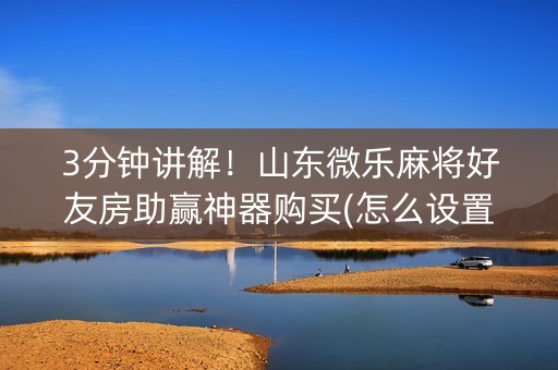 3分钟讲解！山东微乐麻将好友房助赢神器购买(怎么设置胡牌)
