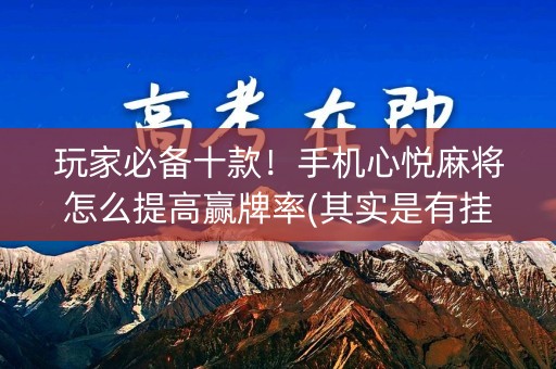 玩家必备十款！手机心悦麻将怎么提高赢牌率(其实是有挂确实有挂)