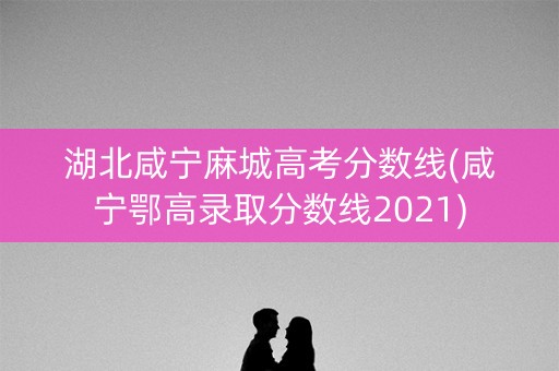 湖北咸宁麻城高考分数线(咸宁鄂高录取分数线2021)