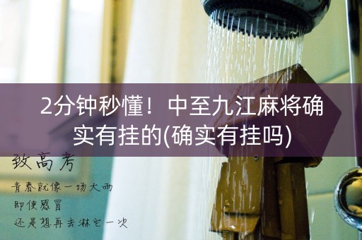 2分钟秒懂！中至九江麻将确实有挂的(确实有挂吗)