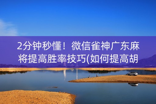 2分钟秒懂！微信雀神广东麻将提高胜率技巧(如何提高胡牌率)