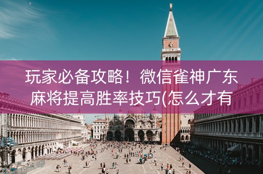 玩家必备攻略！微信雀神广东麻将提高胜率技巧(怎么才有好牌)