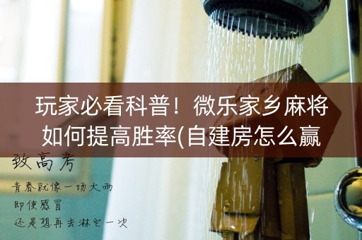 玩家必看科普！微乐家乡麻将如何提高胜率(自建房怎么赢)
