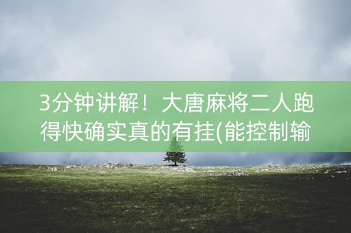 3分钟讲解！大唐麻将二人跑得快确实真的有挂(能控制输赢吗)