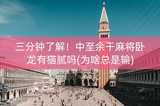 三分钟了解！中至余干麻将卧龙有猫腻吗(为啥总是输)