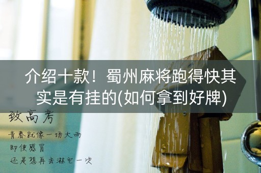 介绍十款！蜀州麻将跑得快其实是有挂的(如何拿到好牌)