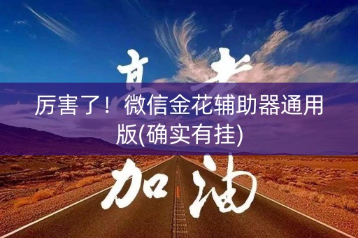 厉害了！微信金花辅助器通用版(确实有挂)