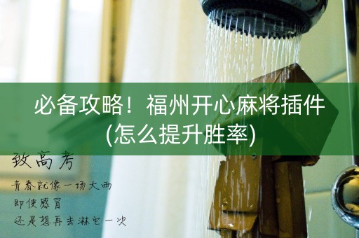必备攻略！福州开心麻将插件(怎么提升胜率)