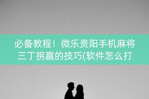 必备教程！微乐贵阳手机麻将三丁拐赢的技巧(软件怎么打赢)
