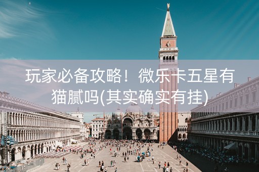 玩家必备攻略！微乐卡五星有猫腻吗(其实确实有挂)