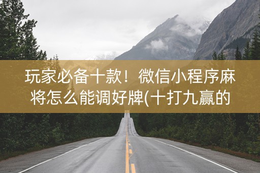 玩家必备十款！微信小程序麻将怎么能调好牌(十打九赢的打法)