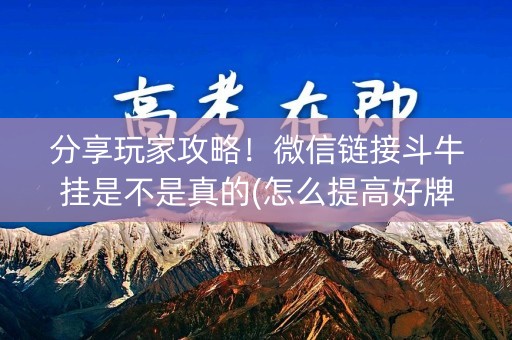分享玩家攻略！微信链接斗牛挂是不是真的(怎么提高好牌几率)