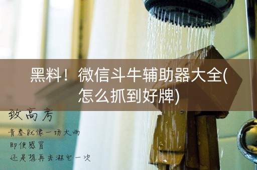 黑料！微信斗牛辅助器大全(怎么抓到好牌)