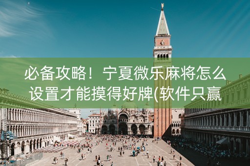 必备攻略！宁夏微乐麻将怎么设置才能摸得好牌(软件只赢不输)