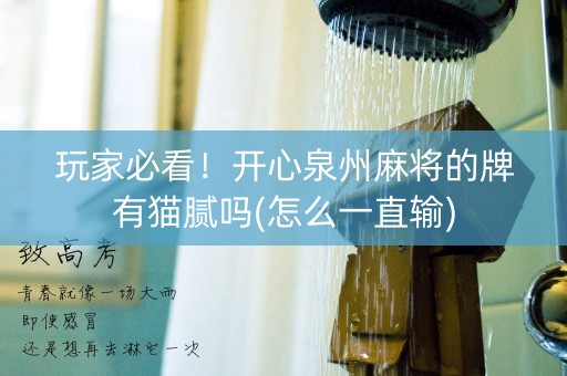 玩家必看！开心泉州麻将的牌有猫腻吗(怎么一直输)
