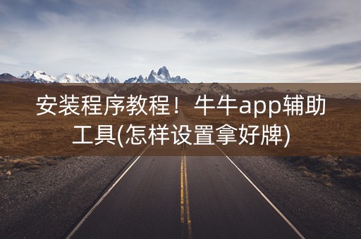 安装程序教程！牛牛app辅助工具(怎样设置拿好牌)