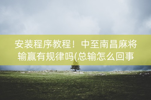 安装程序教程！中至南昌麻将输赢有规律吗(总输怎么回事)