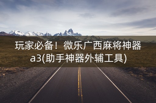 玩家必备！微乐广西麻将神器a3(助手神器外辅工具)