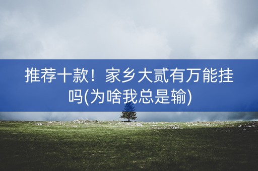 推荐十款！家乡大贰有万能挂吗(为啥我总是输)