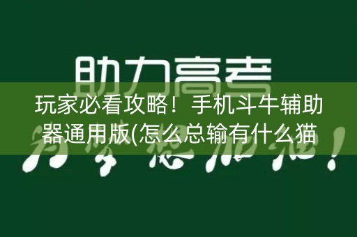 玩家必看攻略！手机斗牛辅助器通用版(怎么总输有什么猫腻)
