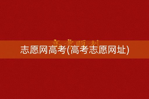 志愿网高考(高考志愿网址)