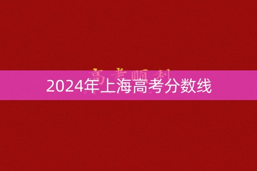 2024年上海高考分数线