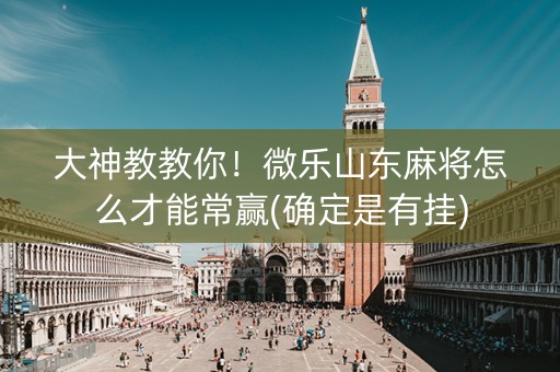 大神教教你！微乐山东麻将怎么才能常赢(确定是有挂)