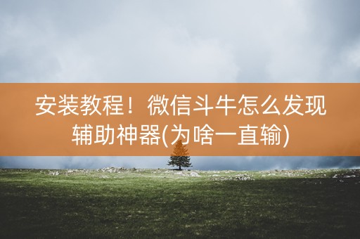 安装教程！微信斗牛怎么发现辅助神器(为啥一直输)