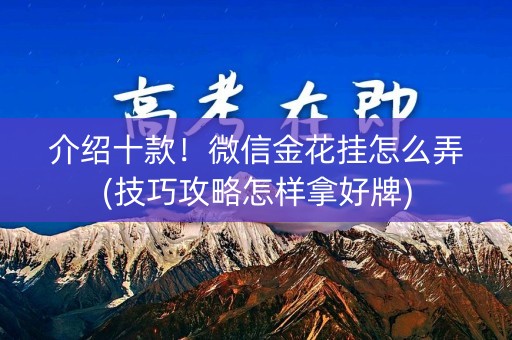 介绍十款！微信金花挂怎么弄(技巧攻略怎样拿好牌)