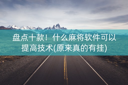 盘点十款！什么麻将软件可以提高技术(原来真的有挂)