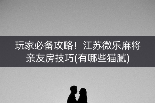 玩家必备攻略！江苏微乐麻将亲友房技巧(有哪些猫腻)