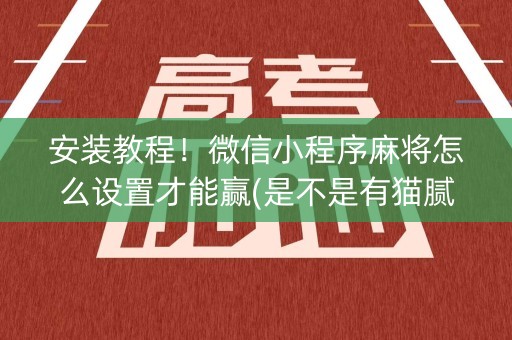 安装教程！微信小程序麻将怎么设置才能赢(是不是有猫腻)