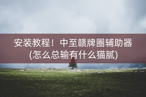 安装教程！中至赣牌圈辅助器(怎么总输有什么猫腻)
