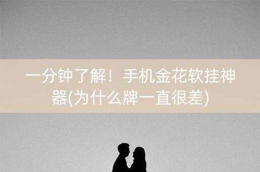 一分钟了解！手机金花软挂神器(为什么牌一直很差)