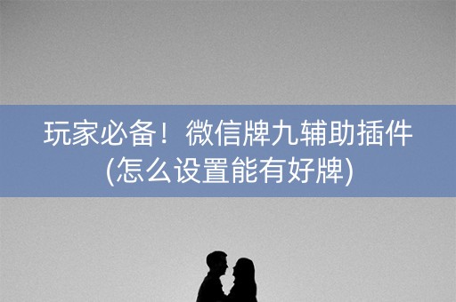 玩家必备！微信牌九辅助插件(怎么设置能有好牌)