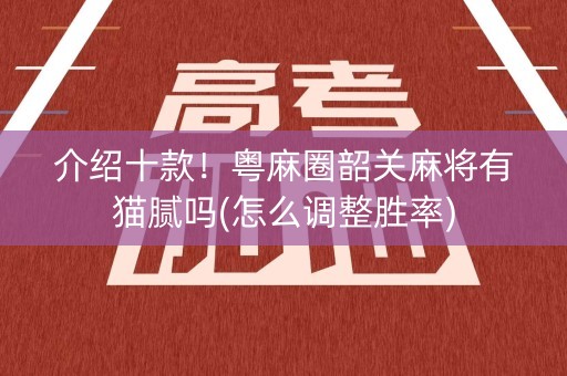 介绍十款！粤麻圈韶关麻将有猫腻吗(怎么调整胜率)