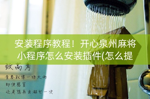 安装程序教程！开心泉州麻将小程序怎么安装插件(怎么提手拿好牌)