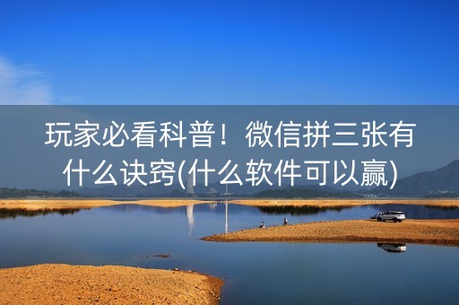 玩家必看科普！微信拼三张有什么诀窍(什么软件可以赢)