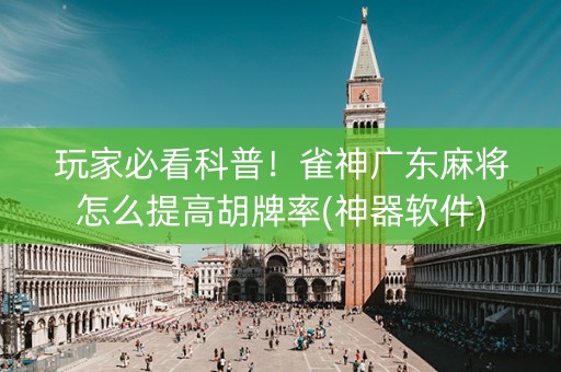 玩家必看科普！雀神广东麻将怎么提高胡牌率(神器软件)