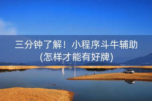 三分钟了解！小程序斗牛辅助(怎样才能有好牌)