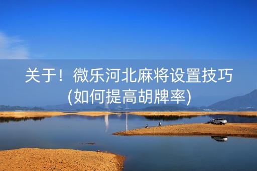 关于！微乐河北麻将设置技巧(如何提高胡牌率)