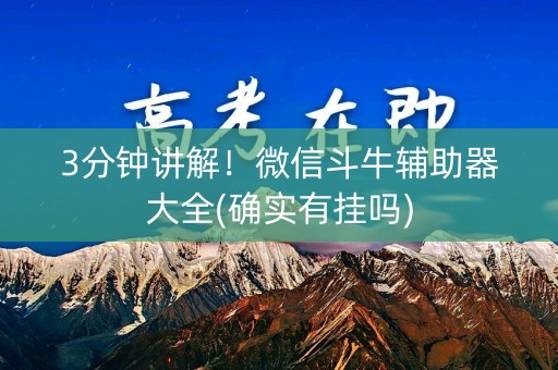 3分钟讲解！微信斗牛辅助器大全(确实有挂吗)