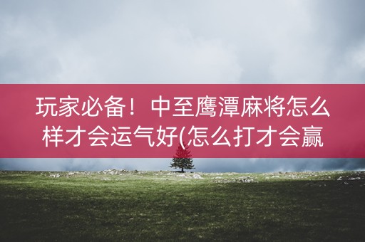 玩家必备！中至鹰潭麻将怎么样才会运气好(怎么打才会赢)