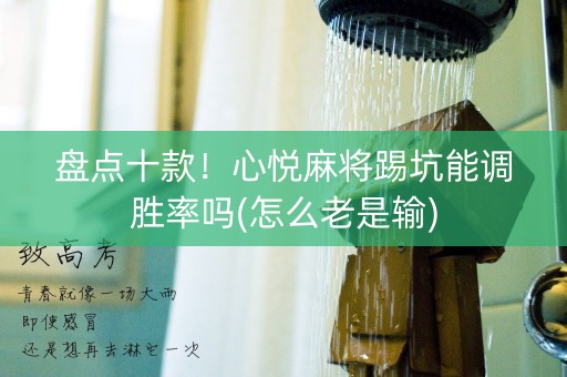 盘点十款！心悦麻将踢坑能调胜率吗(怎么老是输)