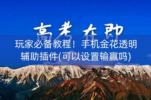 玩家必备教程！手机金花透明辅助插件(可以设置输赢吗)