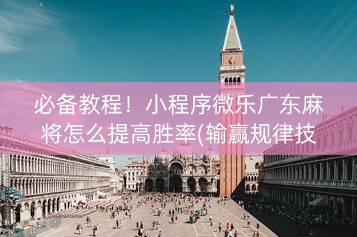 必备教程！小程序微乐广东麻将怎么提高胜率(输赢规律技巧)